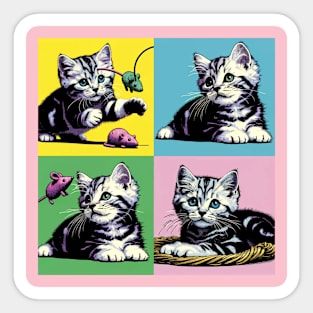 American Wirehair Pop Art - Cat Kitties Sticker